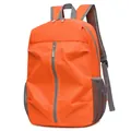 Vibrant orange lightweight outdoor travel backpack with gray straps and mesh side pockets - Orange Red