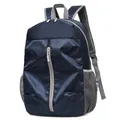 Lightweight dark blue outdoor travel backpack with tear-resistant diamond grid texture - Dark Blue