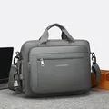 Borsa business grigio scuro impermeabile di grande capacità con tracolla rimovibile - Grigio