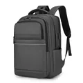Sac à dos ordinateur gris foncé avec port USB et compartiment extensible voyage - Gris
