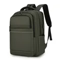 Sac à dos pour ordinateur 16 pouces imperméable vert olive foncé avec bande réfléchissante - Vert