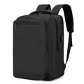 Zaino porta PC business in tessuto impermeabile nero opaco con porta di ricarica USB - Nero