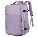 Mochila de viaje expandible grande con compartimento para PC en tela impermeable lila - Violeta Claro