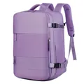 Mochila de viaje morada lavanda de gran capacidad con compartimento para zapatos - Púrpura profundo