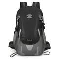 Nordic 45L hiking backpack in black and grey durable tear-resistant nylon fabric - Black