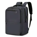 Mochila de viaje profesional azul marino con expansión y puerto de carga USB - Azul