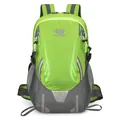Fluorescent green and grey 45L hiking backpack with water-resistant nylon fabric - Green