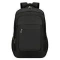 Mochila de negocios clásica negra en tela oxford resistente al agua con bolsillos multicapa - Negro