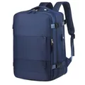 Mochila de viaje de negocios azul oscuro de gran capacidad con puerto USB e impermeable - Azul marino
