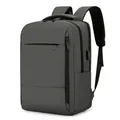 Zaino porta PC aziendale in grigio scuro idrorepellente con porta di ricarica USB - Grigio