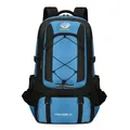 75L outdoor hiking backpack in blue and black waterproof nylon with Vanaheimr logo - Sapphire Blue