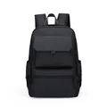Fashionable black large capacity business travel backpack with durable Oxford fabric - Black