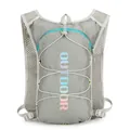 Multifunctional nylon running backpack with reflective strips and hydration system - Gray