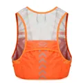 Orange marathon running vest with reflective strips and breathable mesh on the back - Orange