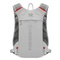 Lightweight light gray outdoor running vest backpack with breathable honeycomb mesh straps - One Size / Gray