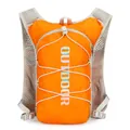 Bright orange outdoor running backpack with reflective cords and mesh straps - Orange