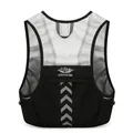 Breathable black and grey running vest hydration pack with reflective safety strips - Black