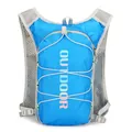 Blue nylon running backpack with reflective outdoor design and mesh breathable straps - Blue