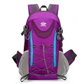 Zaino da trekking viola ad alta capacità con spallacci in rete traspirante per sport - Viola