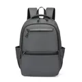 Mochila de negocios gris oscuro resistente al agua con compartimento para portátil - Gris