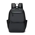 Mochila de negocios negra impermeable con gran capacidad y compartimento para portátil - Negro