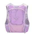 Purple trail running hydration vest with breathable mesh and elastic storage system - Purple