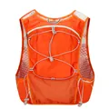 Bright orange marathon hydration vest with breathable mesh and reflective safety strips - Orange
