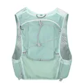 Mint green hydration vest with breathable white mesh and reflective safety strips - Green