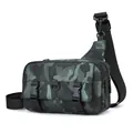 Men's camouflage crossbody bag with large capacity and durable multi-pocket design - Green