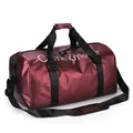 Borsa da viaggio rosso vino impermeabile con separazione bagnato-asciutto e tracolla - Borgogna