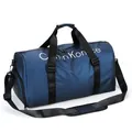 Sac de voyage bleu marine de grande capacité avec compartiment séparé pour sport et fitness - Bleu