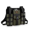 Borsa a tracolla tattica verde oliva con cinghie regolabili e design multitasche - Verde Militare
