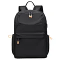 Zaino porta PC impermeabile nero con accenti arancioni per viaggio e pendolari - Nero
