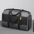 Borsa da viaggio grigia e nera con nappina arancione brillante per yoga e sport - Grigio
