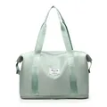 Bolsa de viaje verde menta con compartimento para zapatos y tejido de nailon impermeable - Verde claro