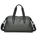 Large capacity dark olive waterproof travel duffel bag with handles and shoulder strap - Green