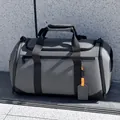 Sac de voyage gris foncé avec compartiment à chaussures et séparation sec-humide - Gris