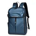 Mochila de negocios en nylon impermeable azul oscuro con diseño de múltiples compartimentos - Azul