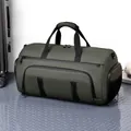Borsone da viaggio impermeabile verde oliva di grande capacità in nylon per sport - Verde