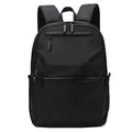 Minimalistischer schwarzer Business Laptop Rucksack mit mehreren Reißverschlussfächern - Dunkelgrau
