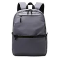 Minimalistischer dunkelgrauer Business-Laptop-Rucksack aus wasserabweisendem Nylon-Gewebe - Schwarz