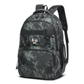 Grote groene camouflage rugzak van waterbestendig nylon voor reizen en school - Donkergroen