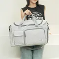 Bolso de viaje acolchado gris claro de gran capacidad con correa de hombro para gym - Gris Plata