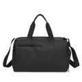 Wasserdichte schwarze Reisetasche mit Nassfach für Fitnessstudio und Kurztrips - Schwarz