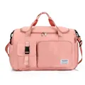 Borsa da viaggio rosa ad alta capacità per fitness e allenamento con vari scomparti - Rosa