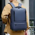 Waterproof large capacity laptop backpack for business in modern fog blue color - Blue