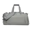 Borsa sportiva grigio scuro impermeabile con scomparto scarpe e tracolla regolabile - Grigio