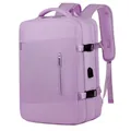 Lavendelfarbener Reise-Rucksack mit USB-Ladeanschluss und atmungsaktiven Gurten - Lila