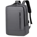 Zaino business minimalista impermeabile con porta USB e cinghie ergonomiche in rete - Grigio
