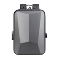 Hardshell gaming laptop backpack in matte grey with TSA lock and USB charging port - Style 2 / Gray